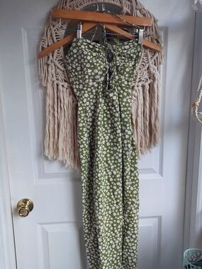 Zara Olive Green Floral dress